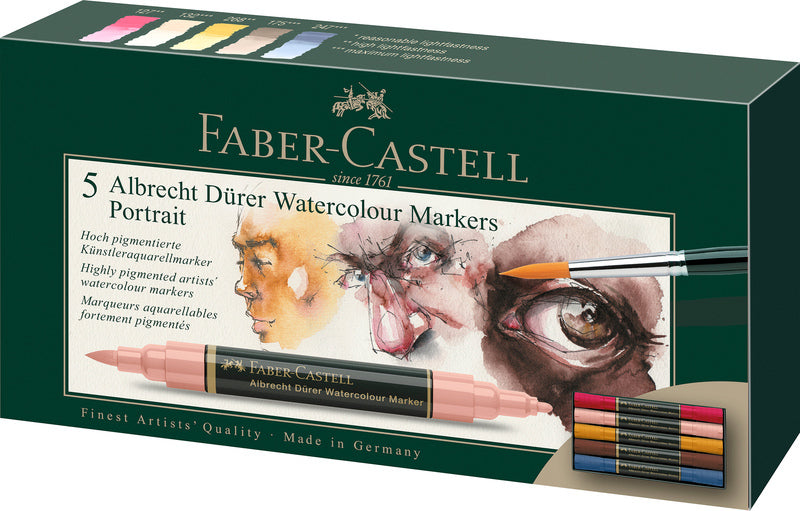 Faber Castell Fc-160307 Wk25Aquarel Marker Fc Albrechtdürer 5 Stuks Portrait