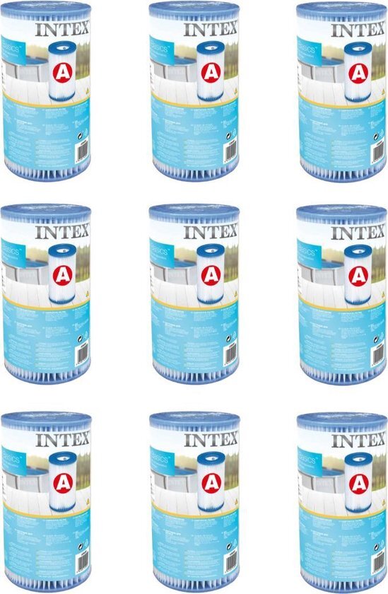 Intex 29000 Filter Cartridge Type A 9 Stuks Voor Zwembad 244/305/366 Cm