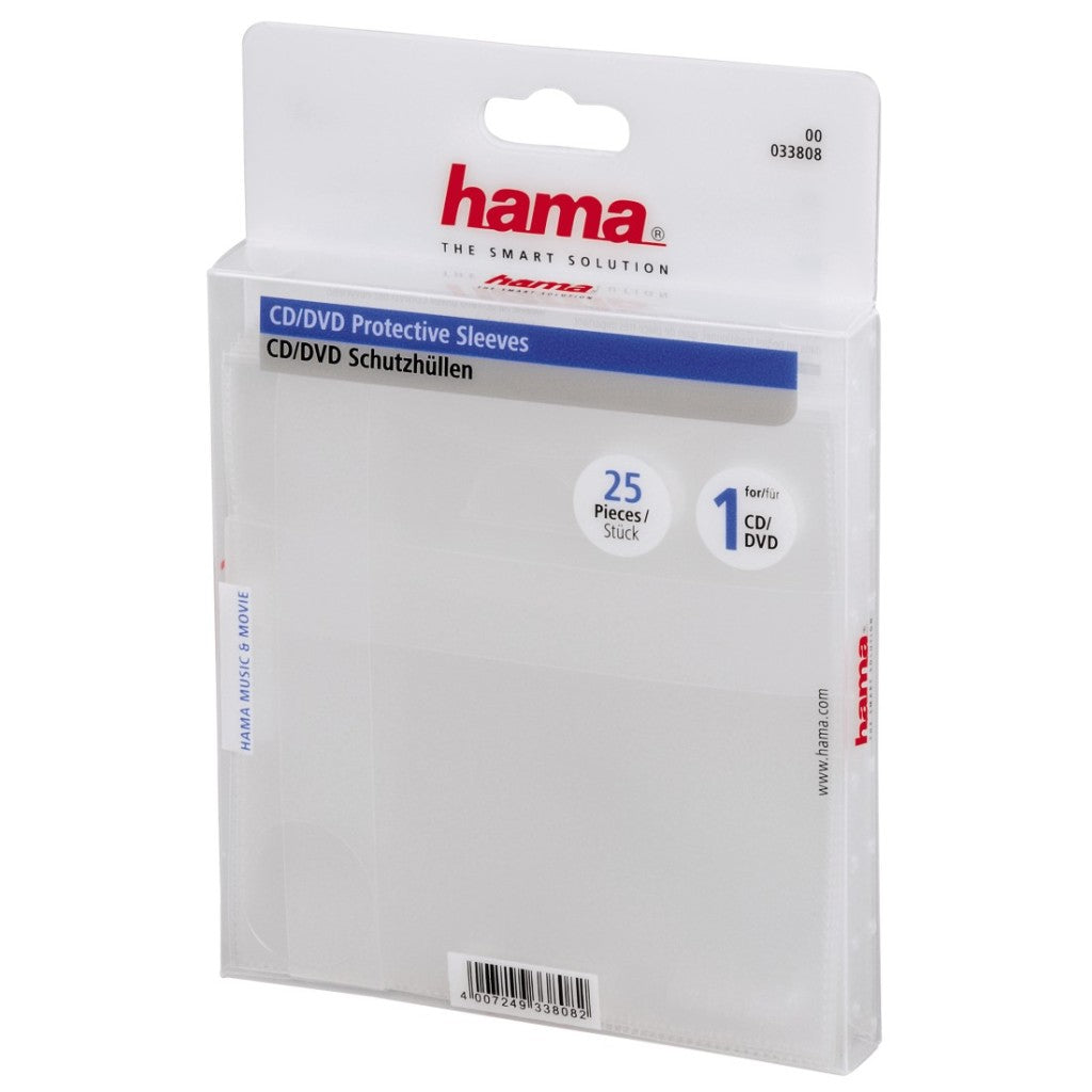 Hama Cd/Dvd Paper Sleeves 25-Pack Transparant