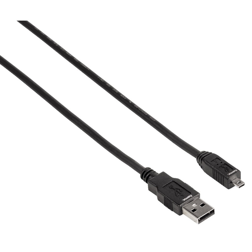 Hama Mini USB 2.0 Kabel A-B Mini 180 cm Zwart
