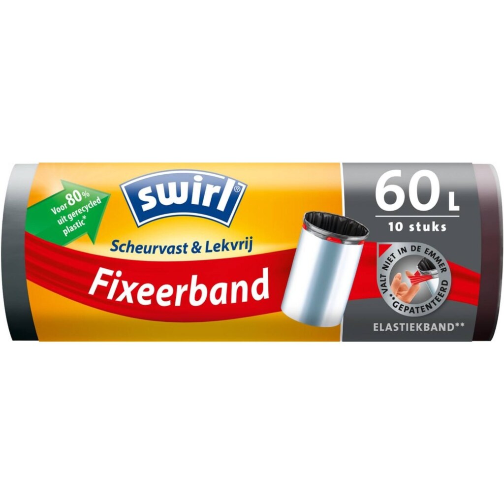 Swirl Pedaalemmerzak met Fixeerband 60L 10 Stuks