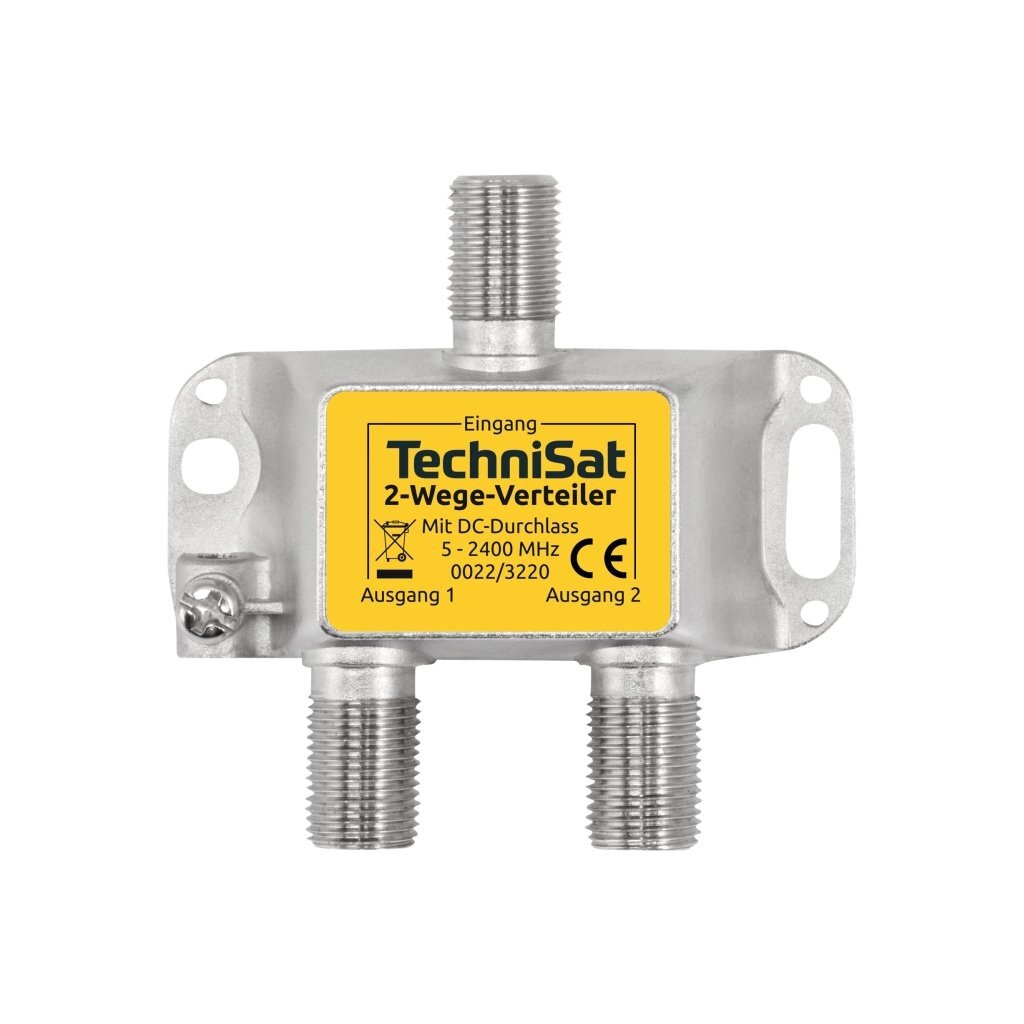Technisat 2-Weg Verdeler DC-Doorvoer