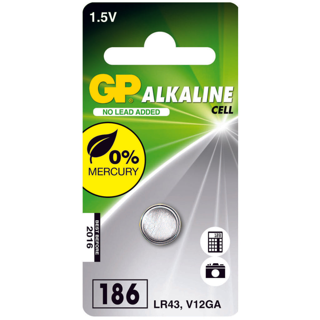 GP Batteries Knoopcel LR43 alkaline 1.5V