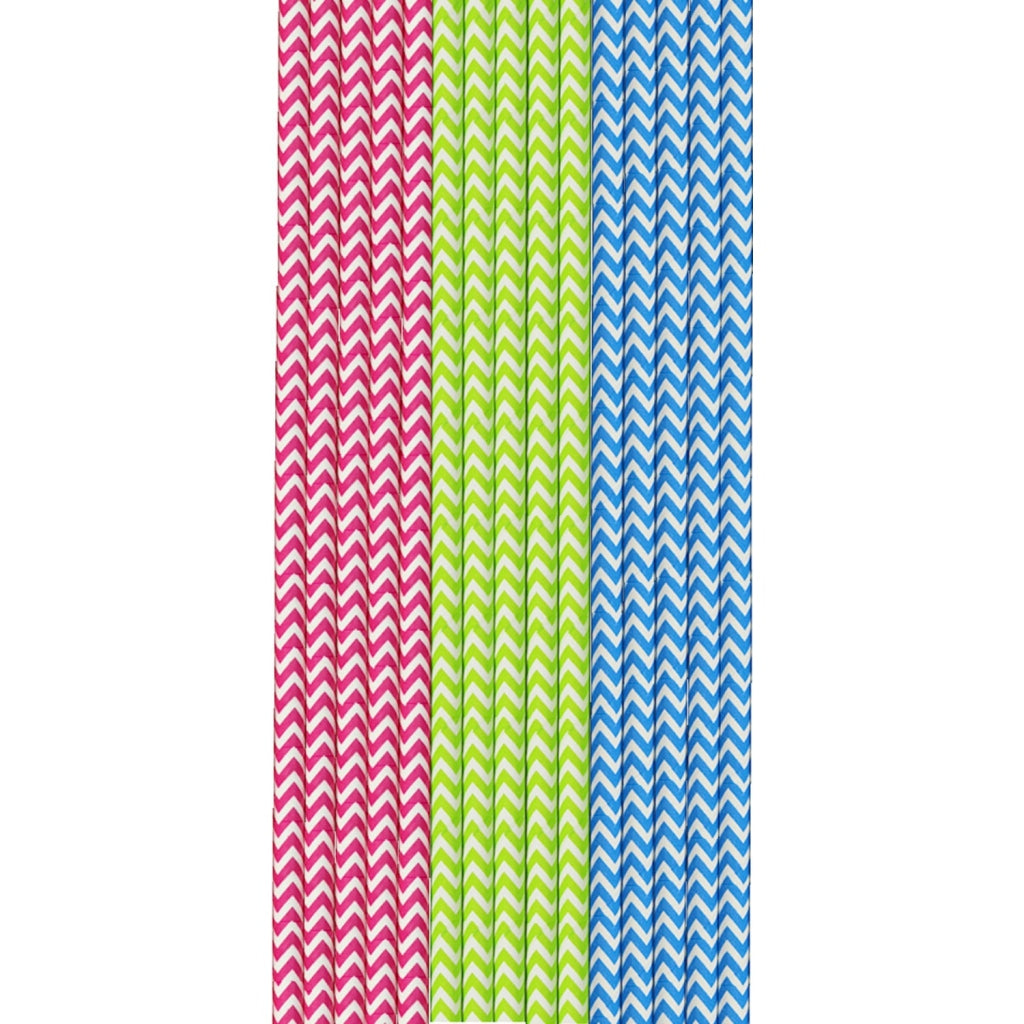 Duni Papieren Rietjes 50 Stuks Rood/Groen/Blauw