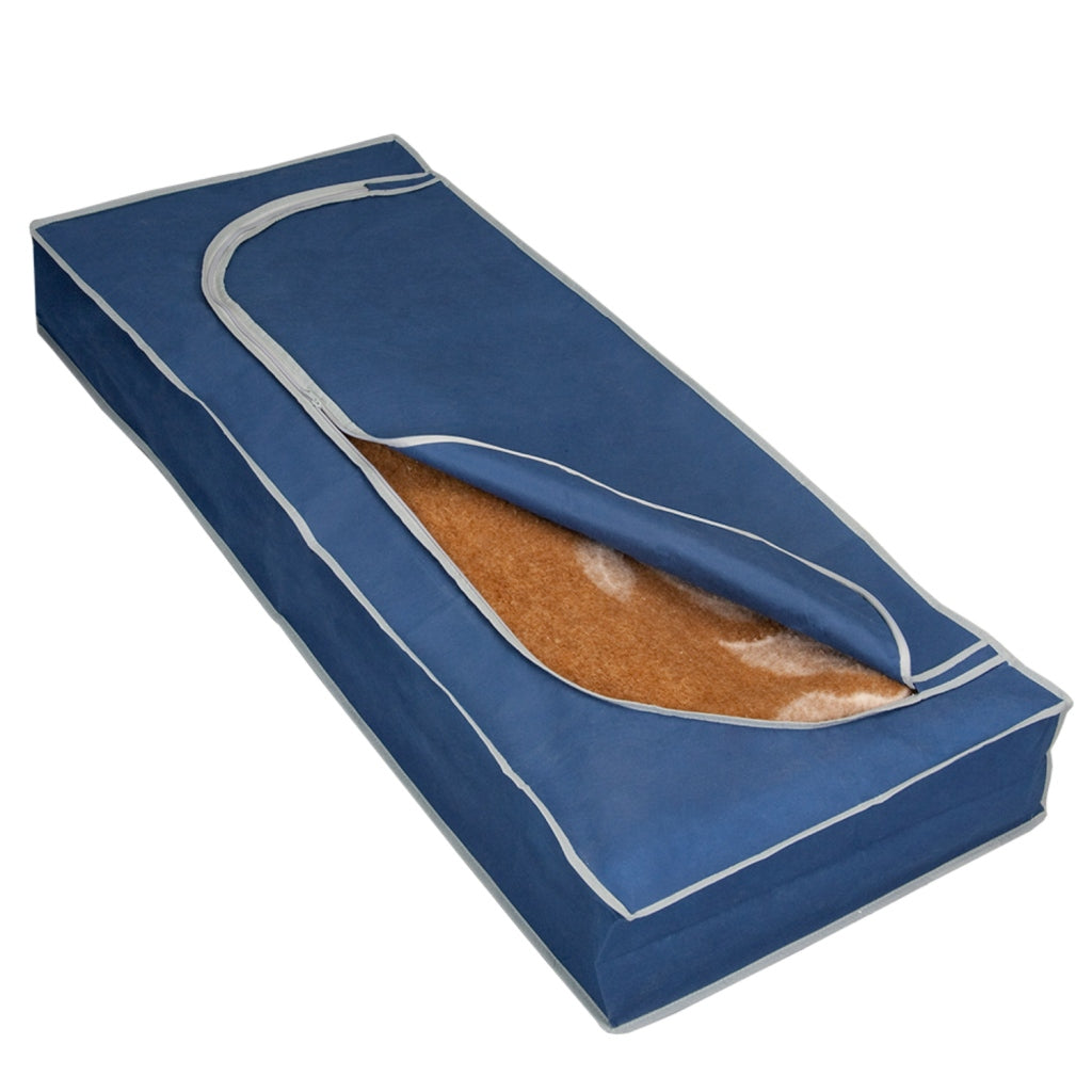 Metaltex Opberghoes met Rits 120x50x15 cm Blauw/Grijs