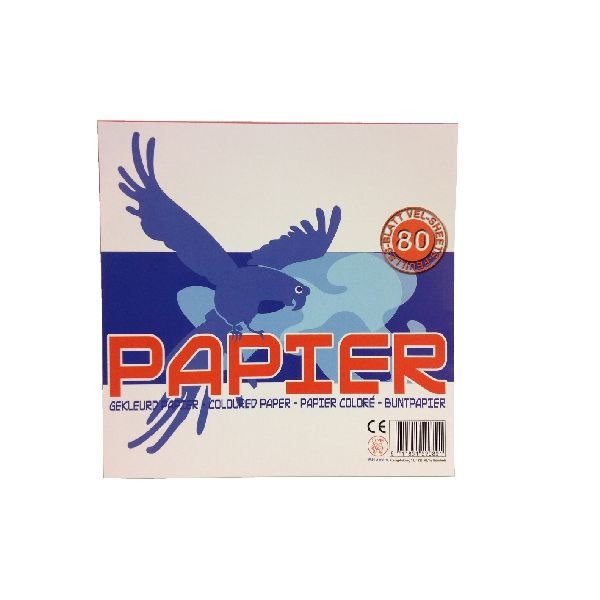 Basic Vouw En Tekenblad 16X16 Wit/Gekleurd 80Stuks