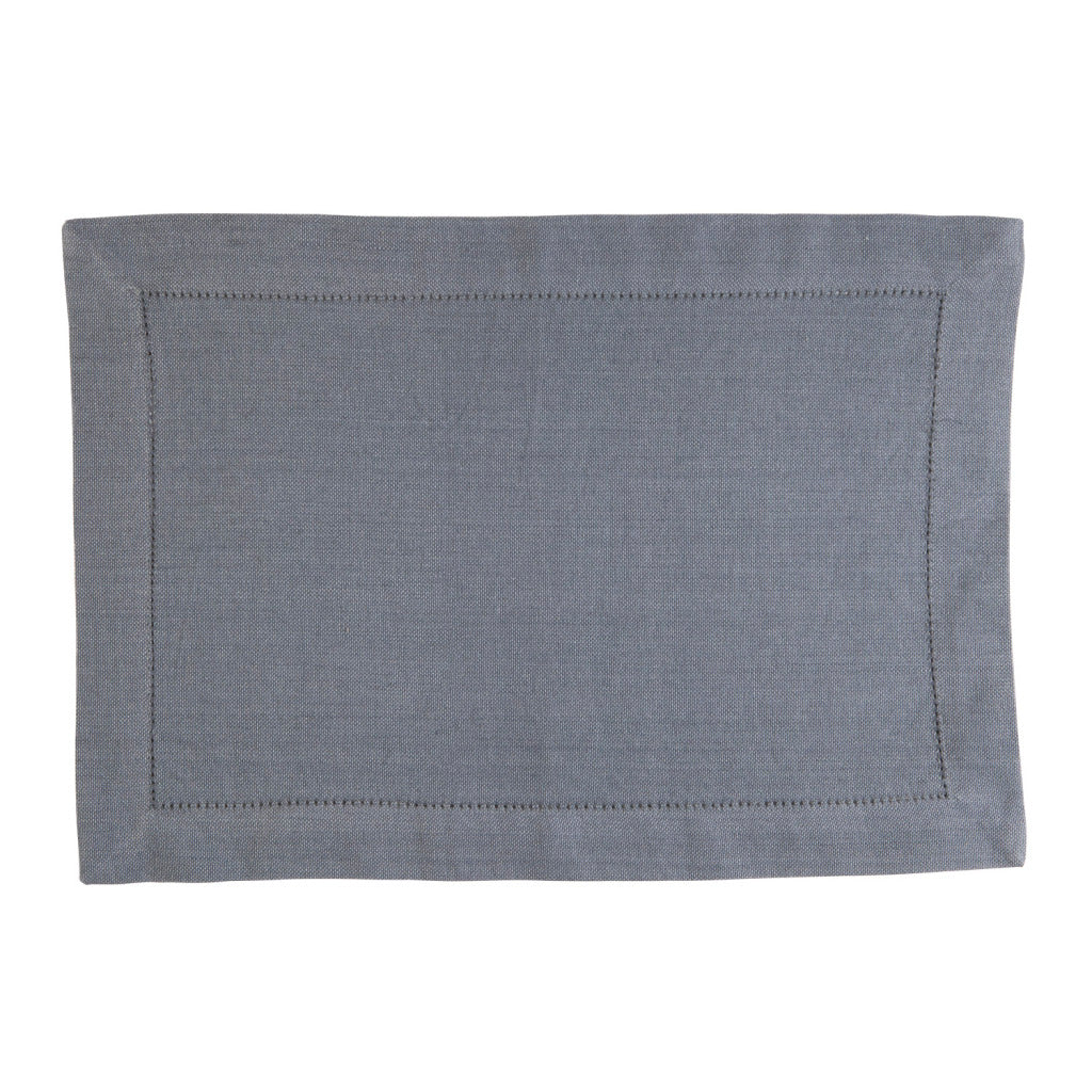 Linen&amp;More Placemats 35x50 cm 4 Stuks Indi Grey