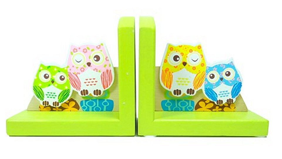 Simply for Kids Houten Boekensteunen Uiltjes