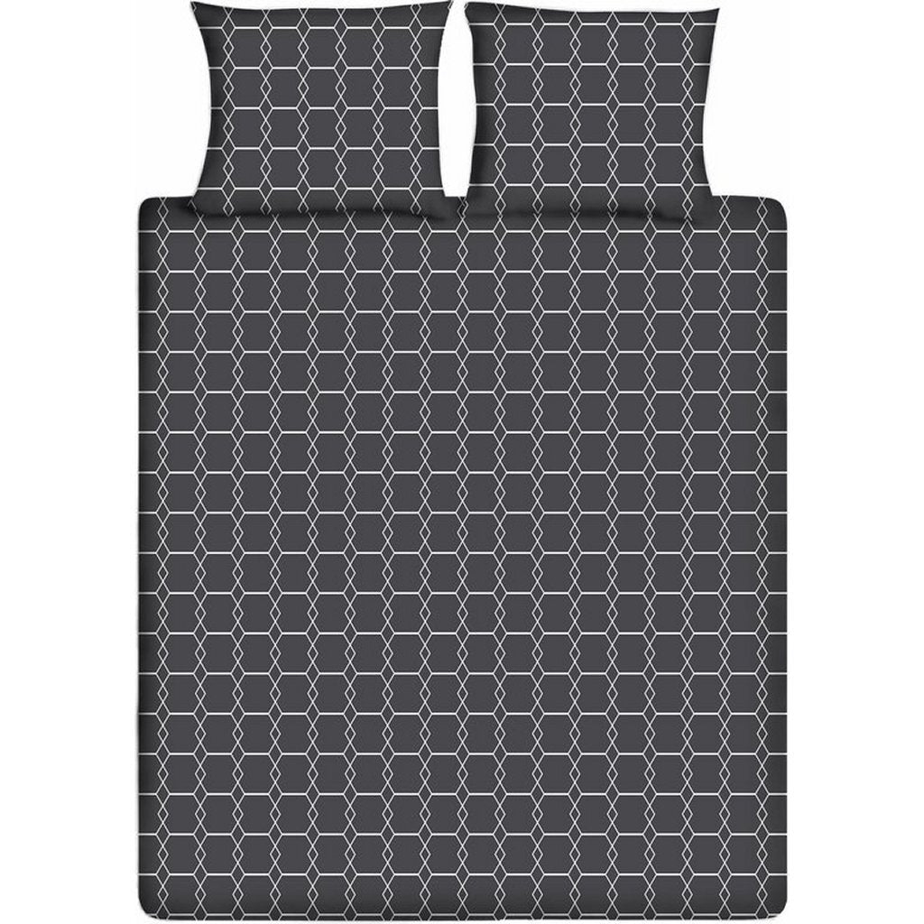 Ten Cate Katoenen Tweepersoons Dekbedovertrek 200x200/220 cm Antraciet