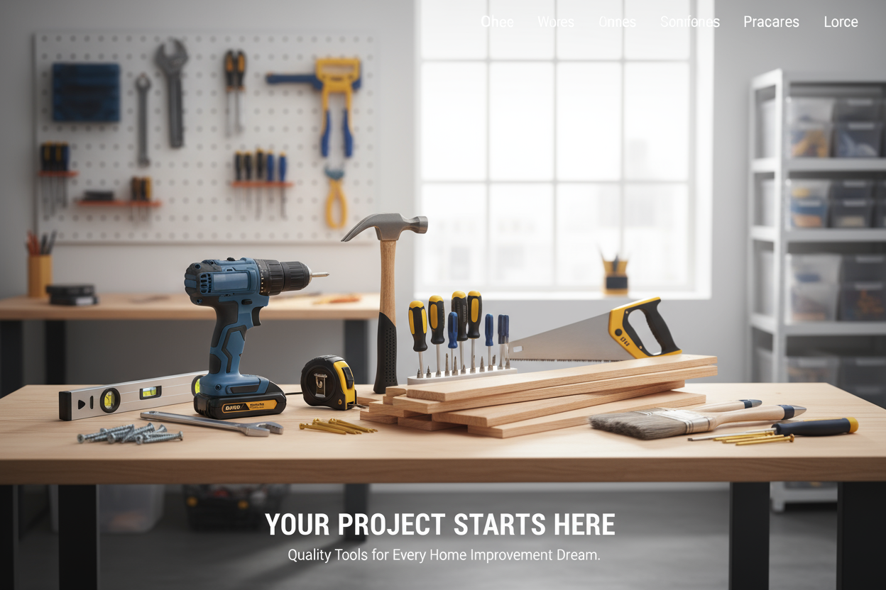 maak een pagina over klussen dus met gereedschap